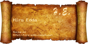 Hirs Edda névjegykártya
